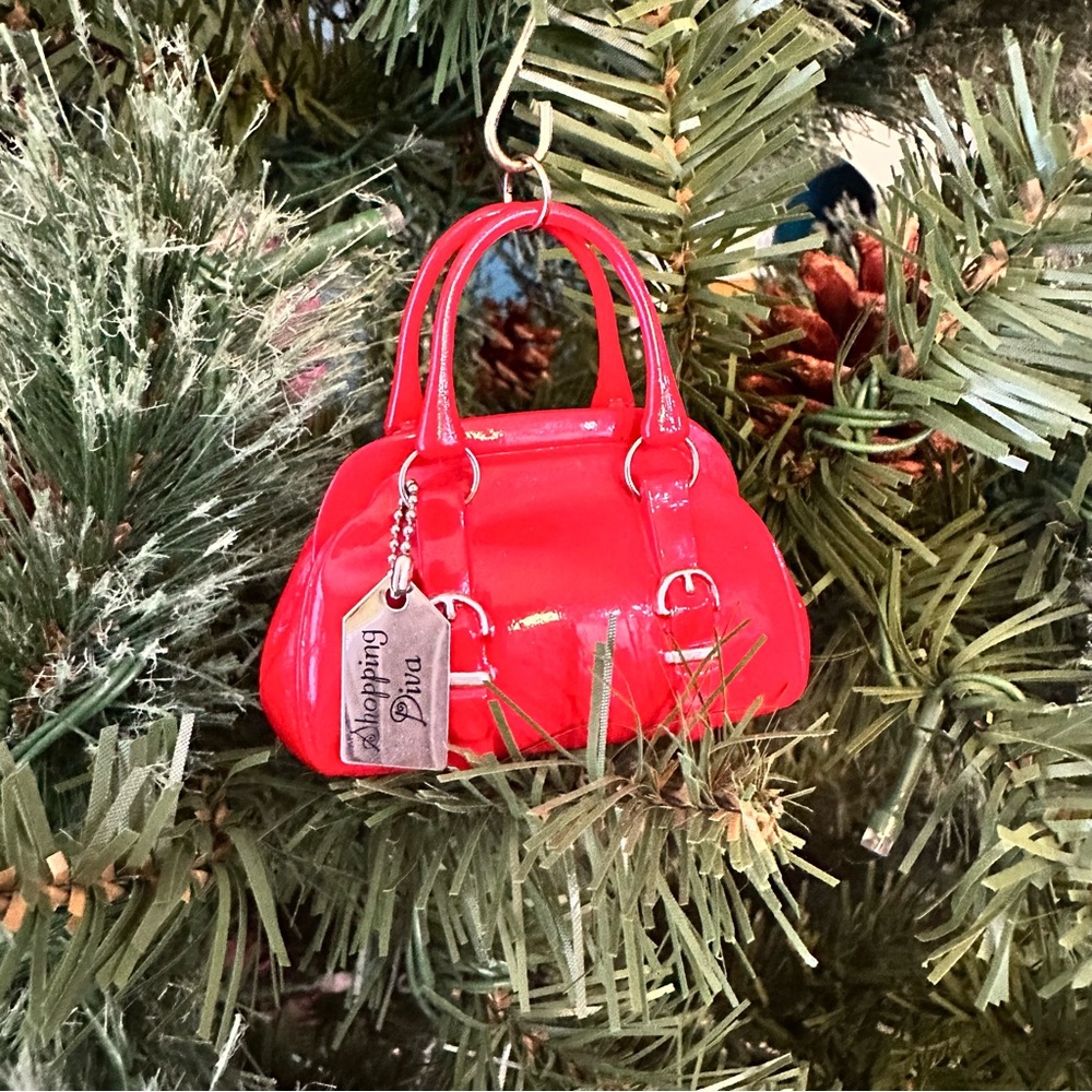 Hallmark 2008 Shopping Diva Red Handbag Ornament
